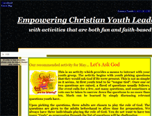 Tablet Screenshot of christianyouthgroup.org